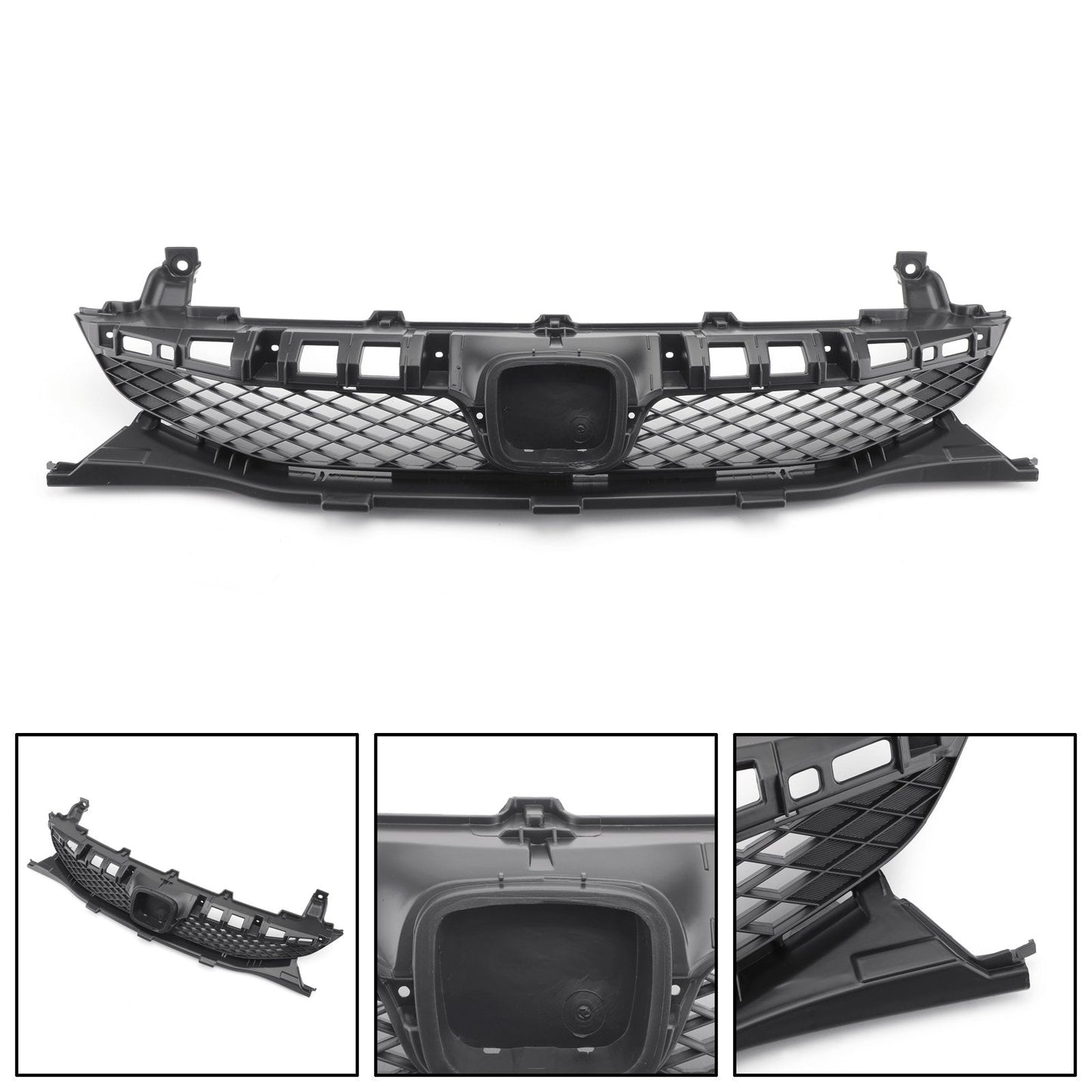 Honda 2009-2011 Civic Sedan 4 Door New Front Bumper Grille Grill Black