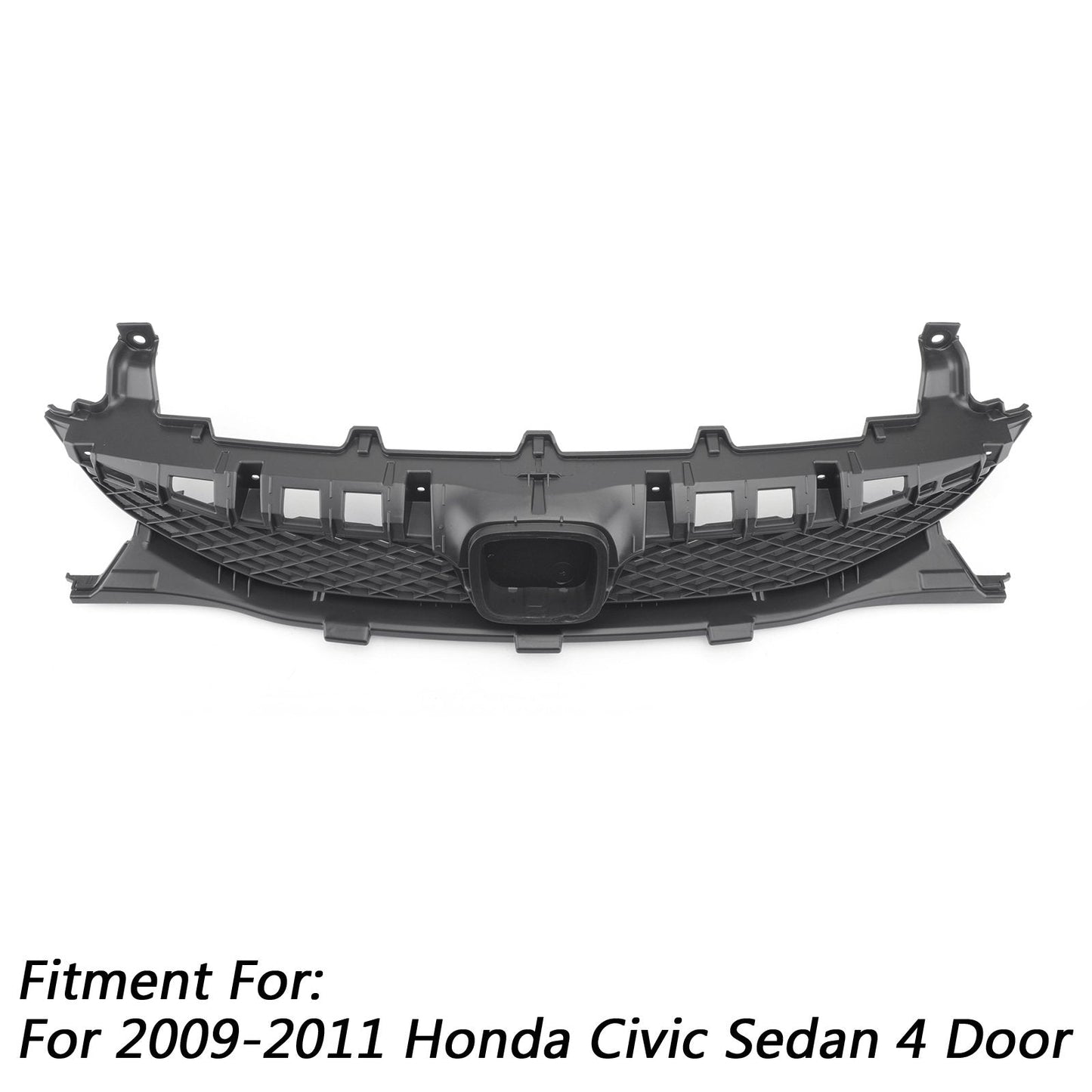 Honda 2009-2011 Civic Sedan 4 Door New Front Bumper Grille Grill Black