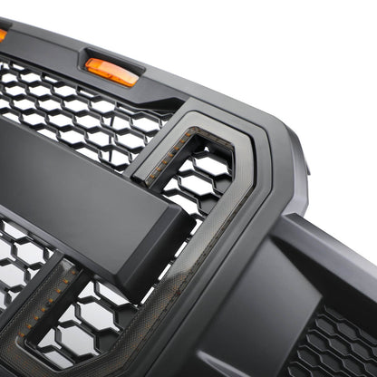 2018-2020 Ford F150 Front Grill With Amber Light Fashion Replacement Grille Generic