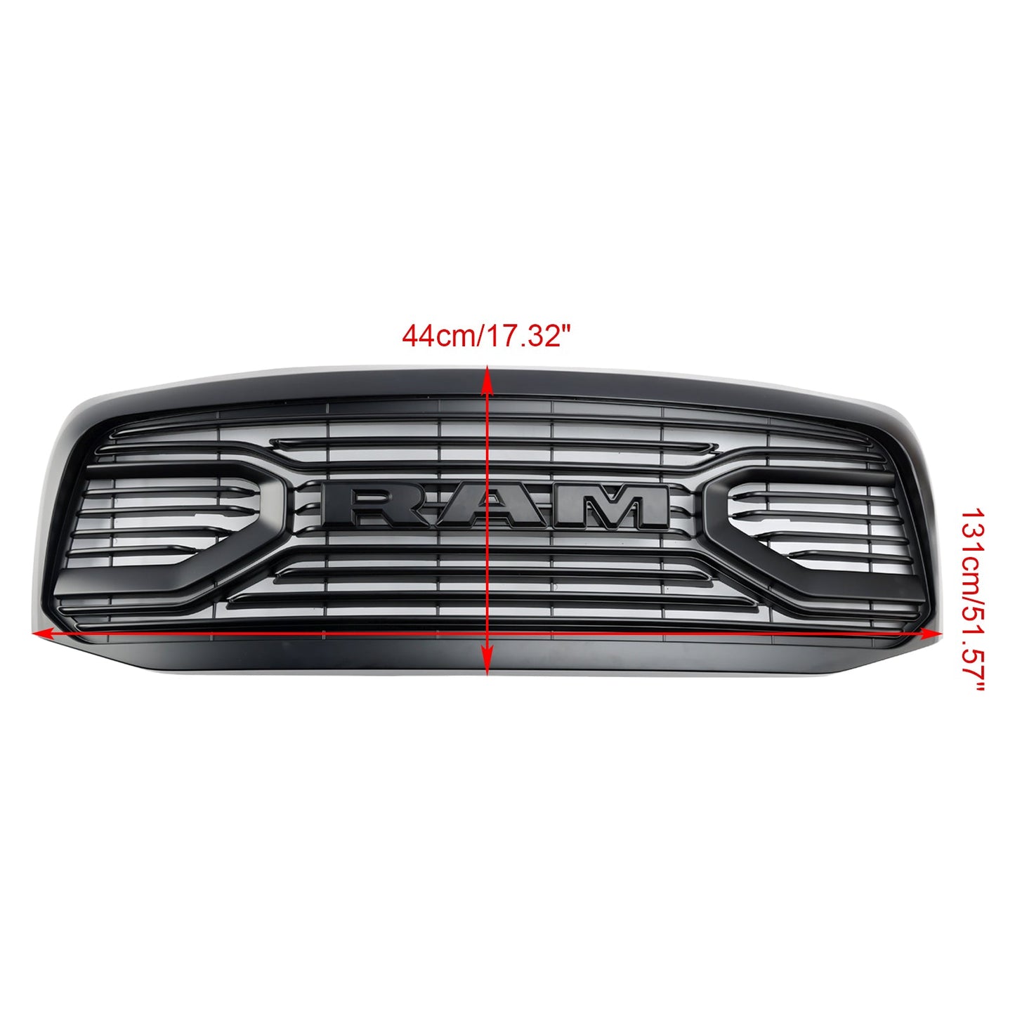 2006-2008 Dodge Ram 1500 2500 3500 Big Horn Black Grill Air Intake Radiator Bumper Front Grille W/ LED Light