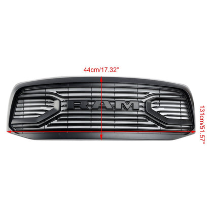 2006-2008 Dodge Ram 1500 2500 3500 Big Horn Black Grill Air Intake Radiator Bumper Front Grille W/ LED Light