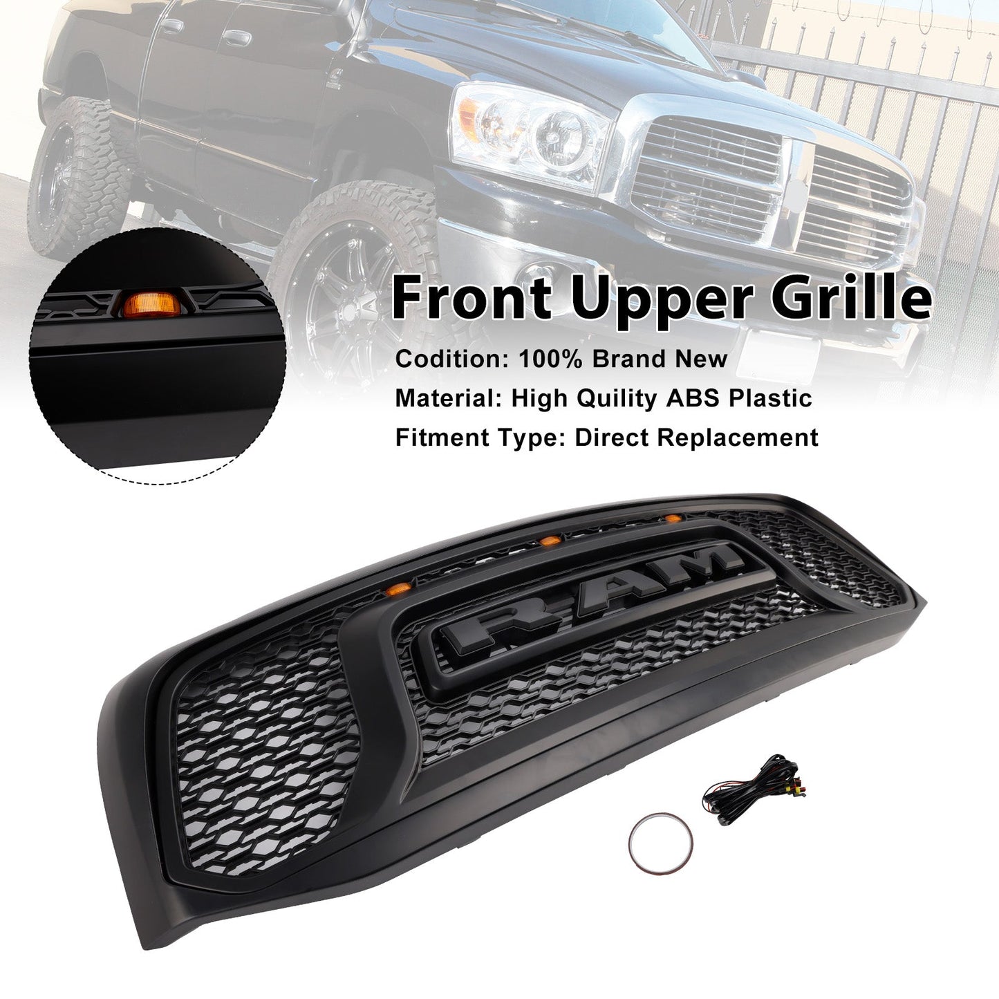 2006-2009 Dodge RAM 1500 Front Bumper Grill Grill