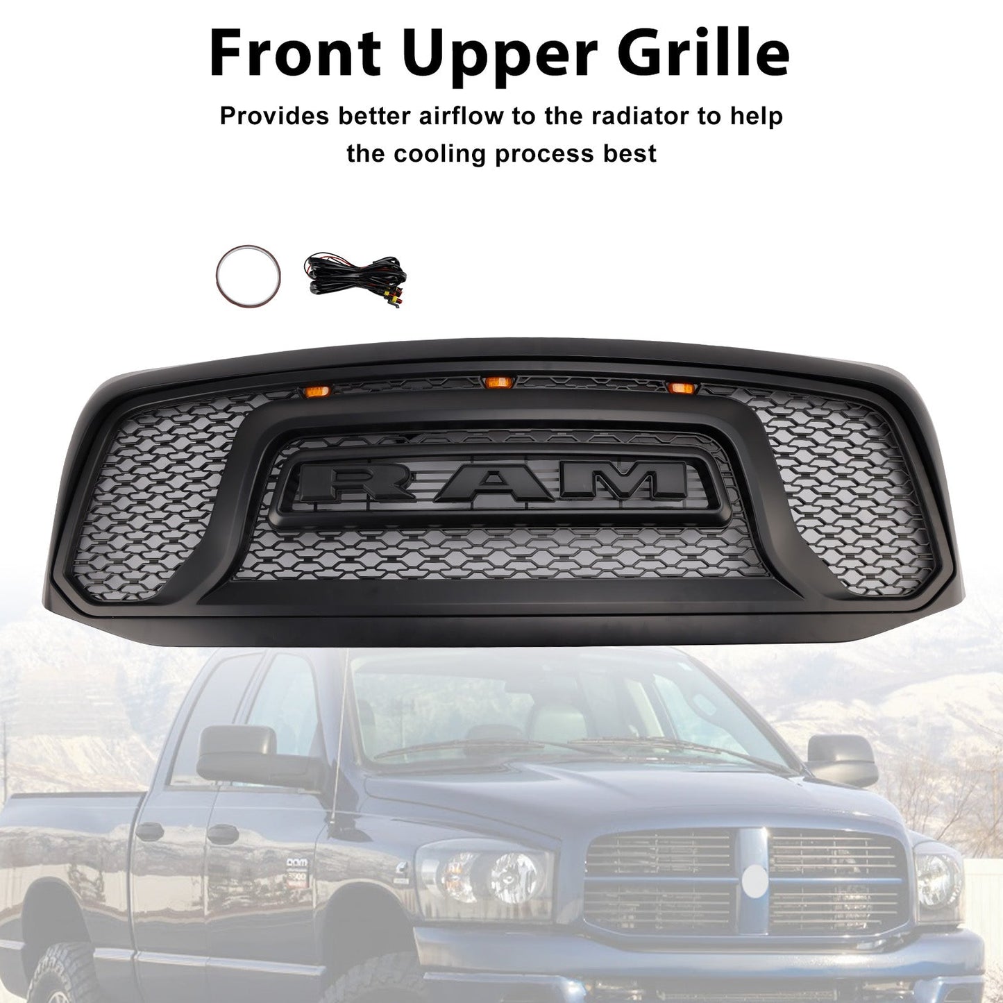 2006-2009 Dodge RAM 1500 Front Bumper Grill Grill