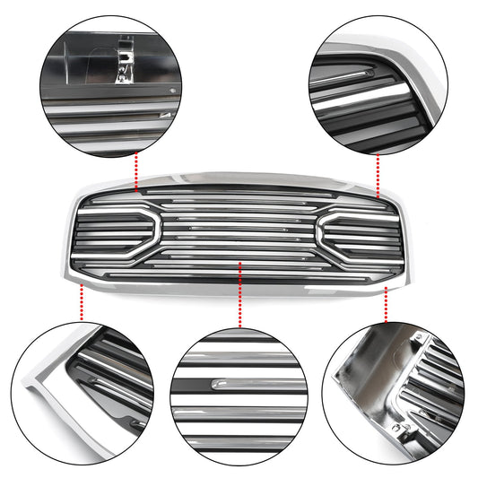 Big Horn Chrome Packaged Grille + Shell 06-08 Ram 1500+06-09 Ram 2500+3500 Generic