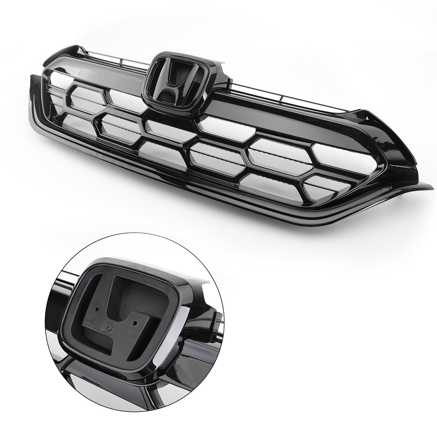 Honda 2017-2018 CRV New Glossy Black Front Bumper Upper Grille Radiator