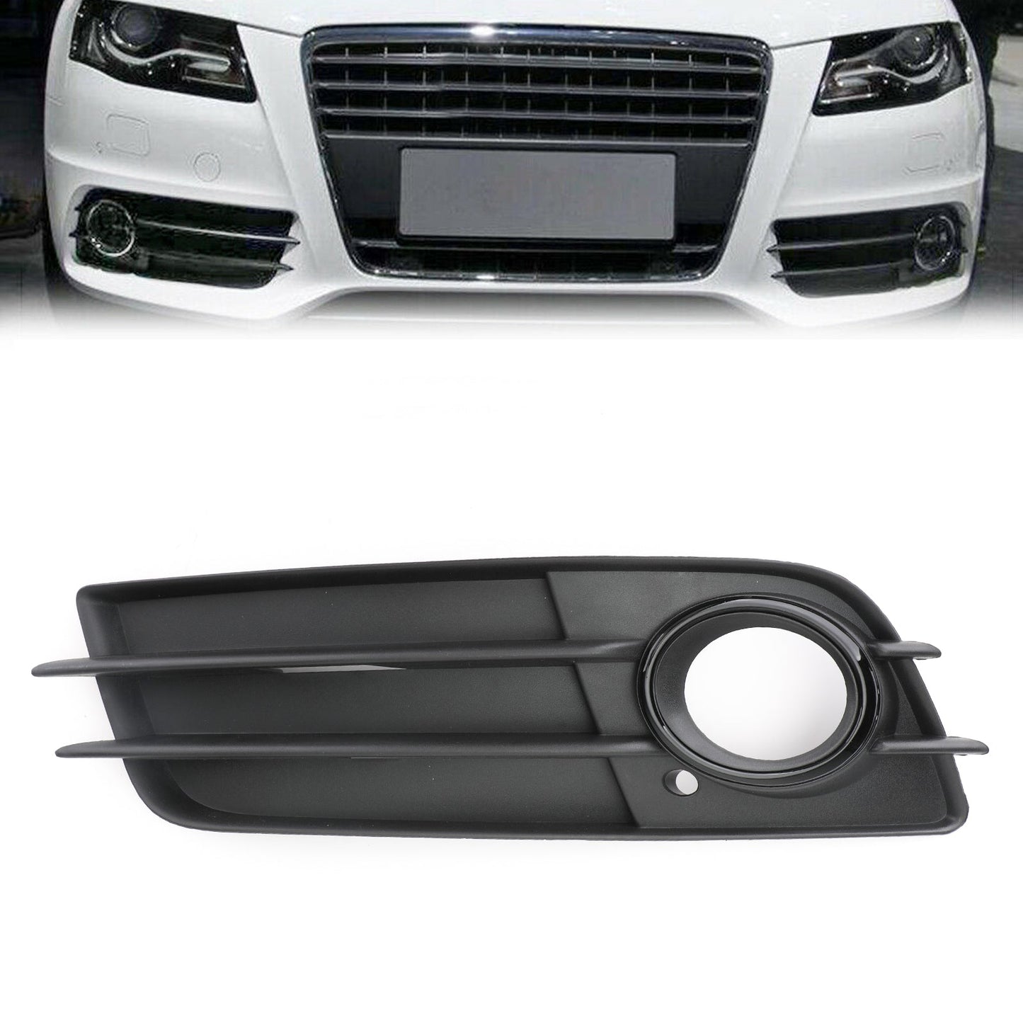 2008-2012 Audi A4 B8 S-Line / S4 Pair Car Fog Light Grill Cover Left & Right OEM / Honeycomb Style Grille