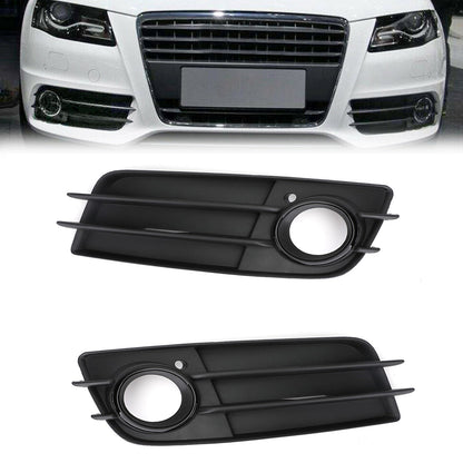 2008-2012 Audi A4 B8 S-Line / S4 Pair Car Fog Light Grill Cover Left & Right OEM / Honeycomb Style Grille