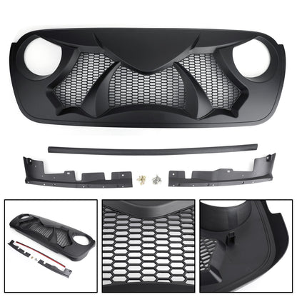 2018-2019 Wrangler JL Front Bumper Grille Grill Black Generic201