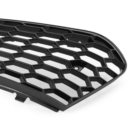 2008-2012 Audi A4 / A4 Avant B8 RS4 Style Honeycomb Mesh Hex Grill Gloss Black Grille + Fog Light Grille