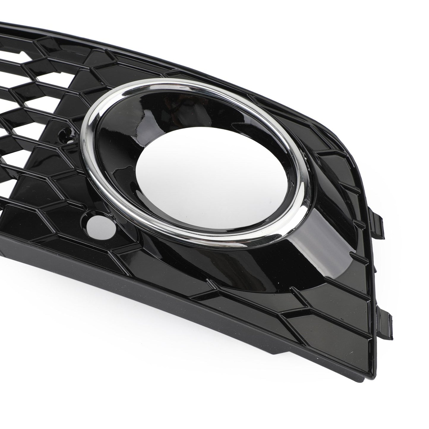 2008-2012 Audi A4 / A4 Avant B8 RS4 Style Honeycomb Mesh Hex Grill Gloss Black Grille + Fog Light Grille