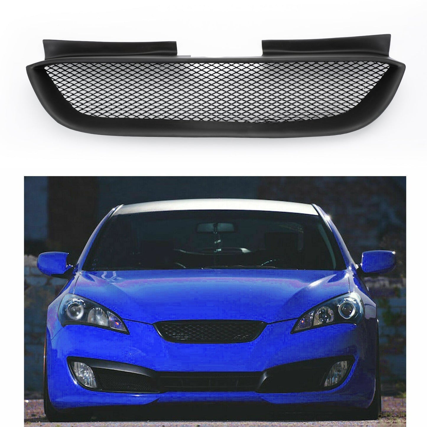 Hyundai 2009-2011 Genesis Coupe Front Hood Mesh Grille Bumper Grill Replacement