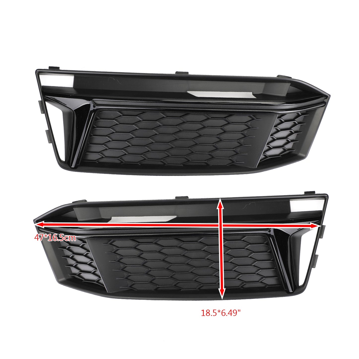 Audi 2016-2018 S4 S-Line B9 8W0807681K 8W0807682K Pair Fog Light Cover Hole Grille Grill Bezel