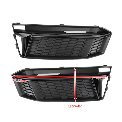 Audi 2016-2018 S4 S-Line B9 8W0807681K 8W0807682K Pair Fog Light Cover Hole Grille Grill Bezel