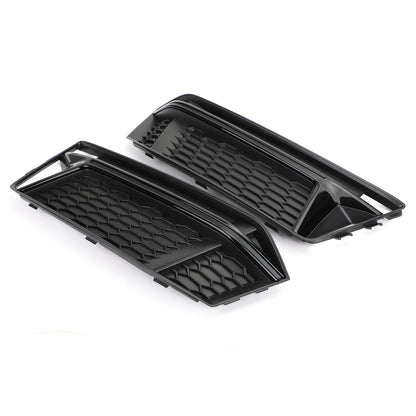 Audi 2016-2018 S4 S-Line B9 8W0807681K 8W0807682K Pair Fog Light Cover Hole Grille Grill Bezel