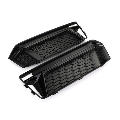 Audi 2016-2018 S4 S-Line B9 8W0807681K 8W0807682K Pair Fog Light Cover Hole Grille Grill Bezel