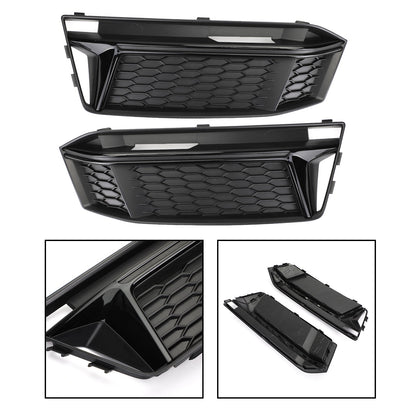 Audi 2016-2018 S4 S-Line B9 8W0807681K 8W0807682K Pair Fog Light Cover Hole Grille Grill Bezel