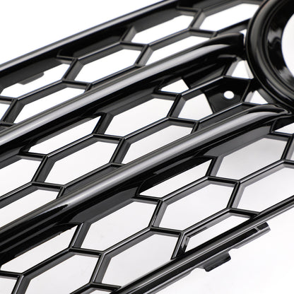 2008-2012 Audi A4 B8 S-Line / S4 Pair Car Fog Light Grill Cover Left & Right OEM / Honeycomb Style Grille