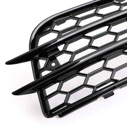 2008-2012 Audi A4 B8 S-Line / S4 Pair Car Fog Light Grill Cover Left & Right OEM / Honeycomb Style Grille