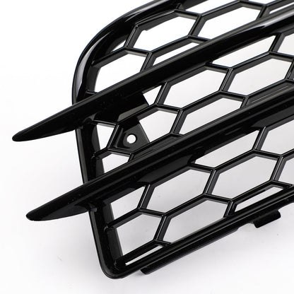 2008-2012 Audi A4 B8 S-Line / S4 Pair Car Fog Light Grill Cover Left & Right OEM / Honeycomb Style Grille