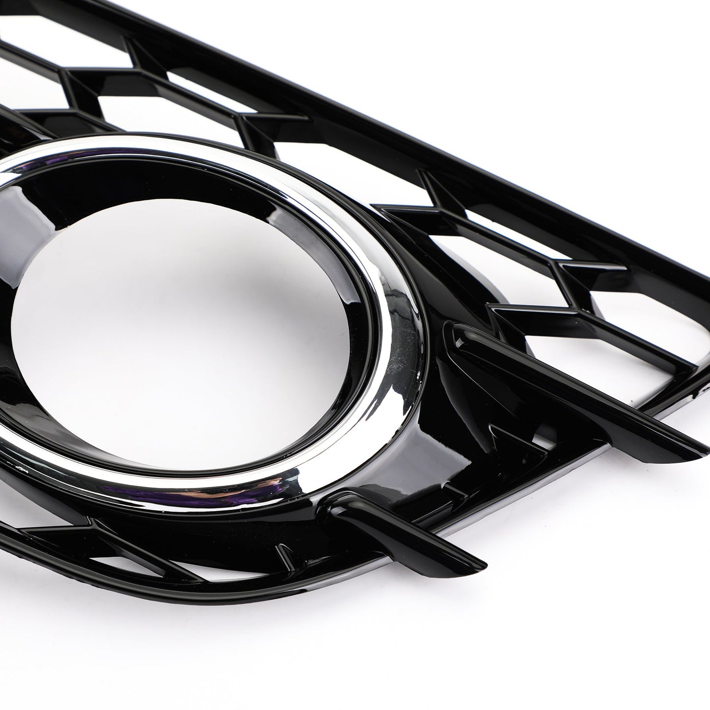 2008-2012 Audi A4 B8 S-Line / S4 Pair Car Fog Light Grill Cover Left & Right OEM / Honeycomb Style Grille