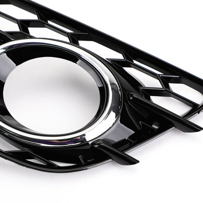 2008-2012 Audi A4 B8 S-Line / S4 Pair Car Fog Light Grill Cover Left & Right OEM / Honeycomb Style Grille