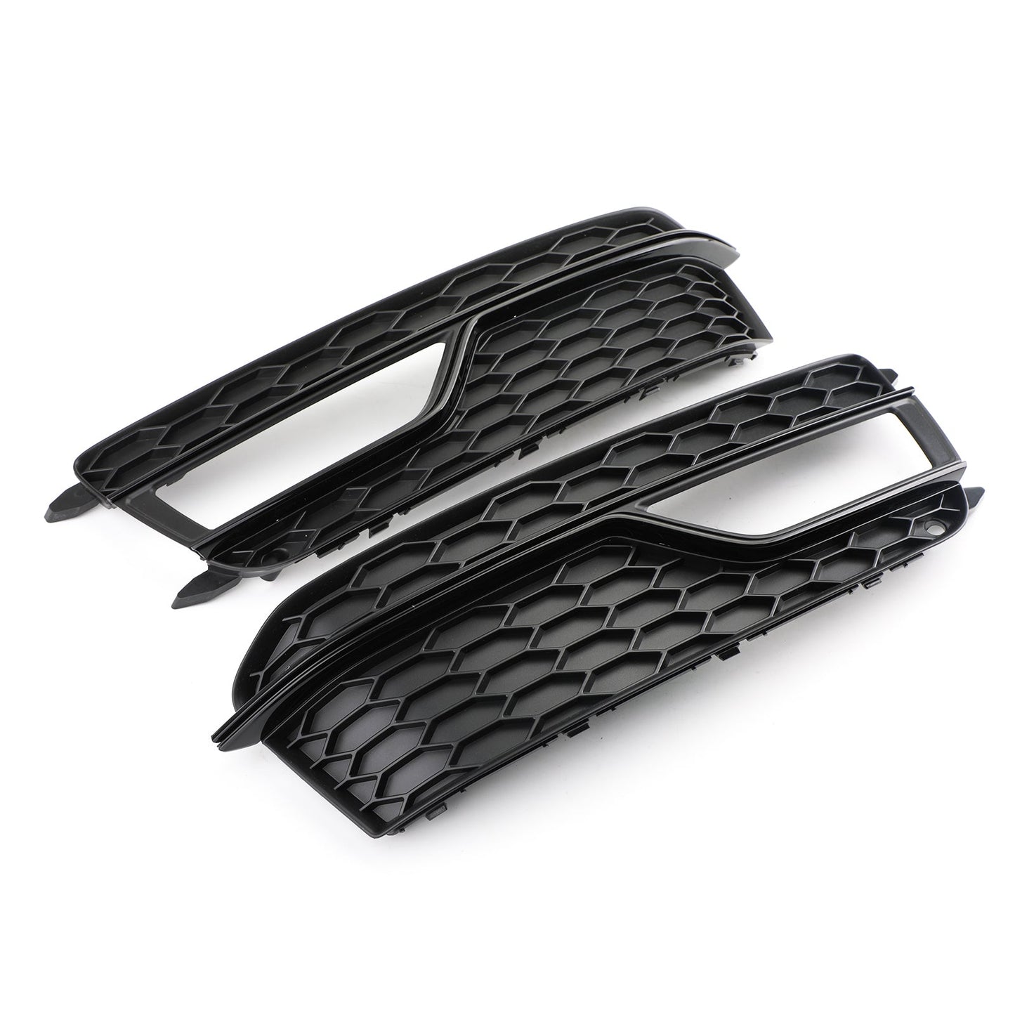 2013-2016 Audi A5 Sline / S5 2PCS Front Fog Lamp Black Grill Honeycomb Replacement Grille