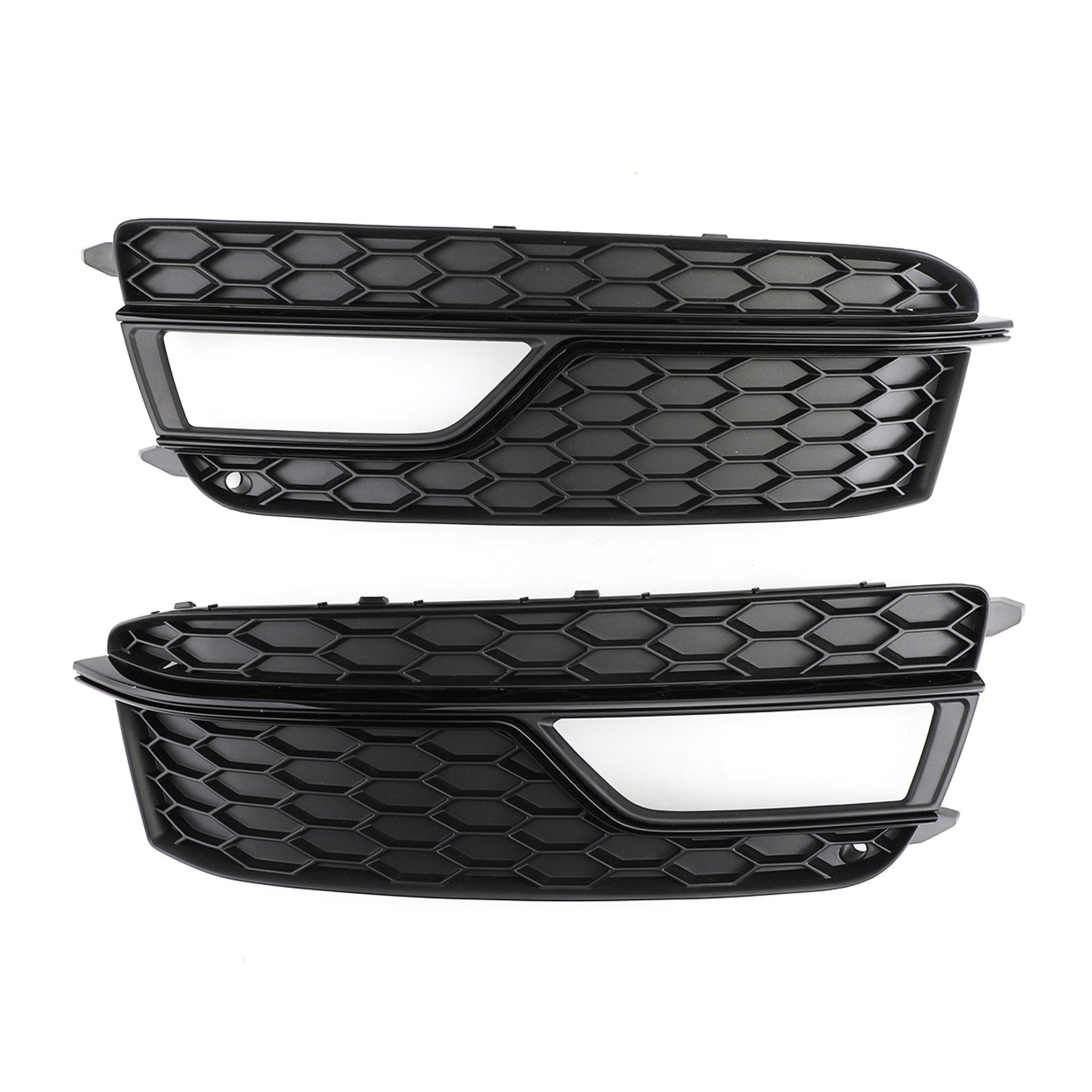 2013-2016 Audi A5 Sline / S5 2PCS Front Fog Lamp Black Grill Honeycomb Replacement Grille