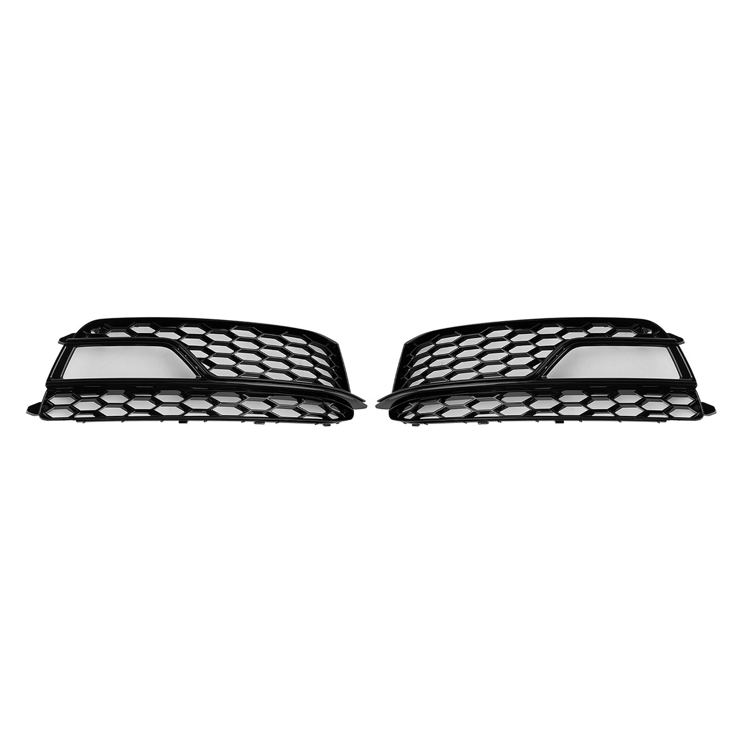 2013-2016 Audi A5 Sline / S5 2PCS Front Fog Lamp Black Grill Honeycomb Replacement Grille