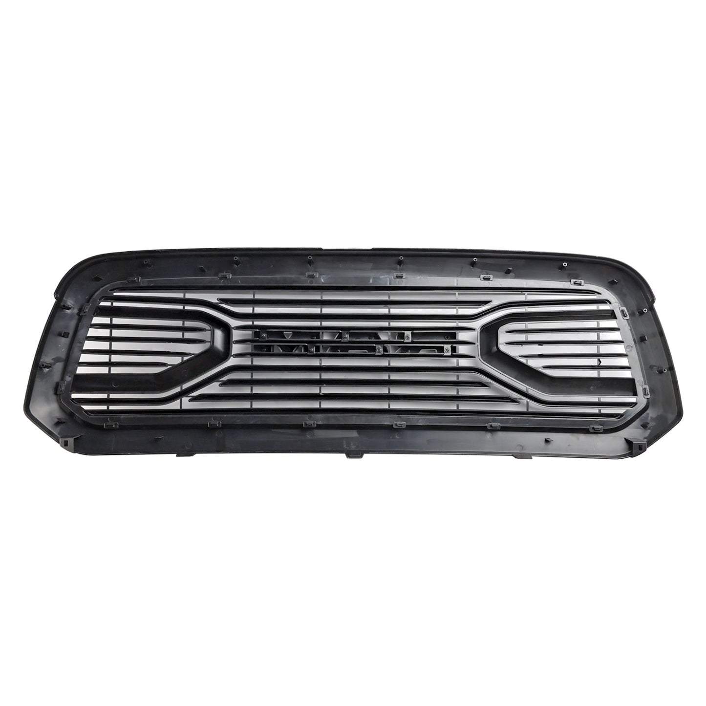 2013-2018 Dodge Ram 1500 Big Horn / Rebel Style Front Bumper Grill Black Replacement Grille W/ LED Light