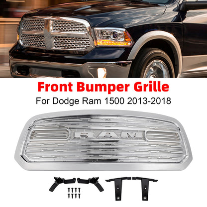 2013-2018 Ram 1500 Dodge LTD Style Chrome Front Bumper Grill