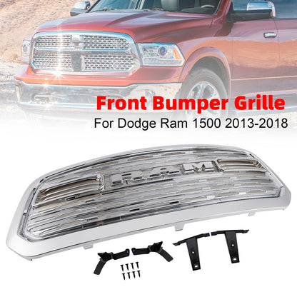2013-2018 Ram 1500 Dodge LTD Style Chrome Front Bumper Grill