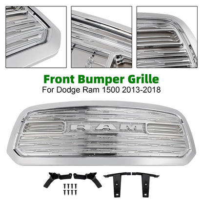 2013-2018 Ram 1500 Dodge LTD Style Chrome Front Bumper Grill