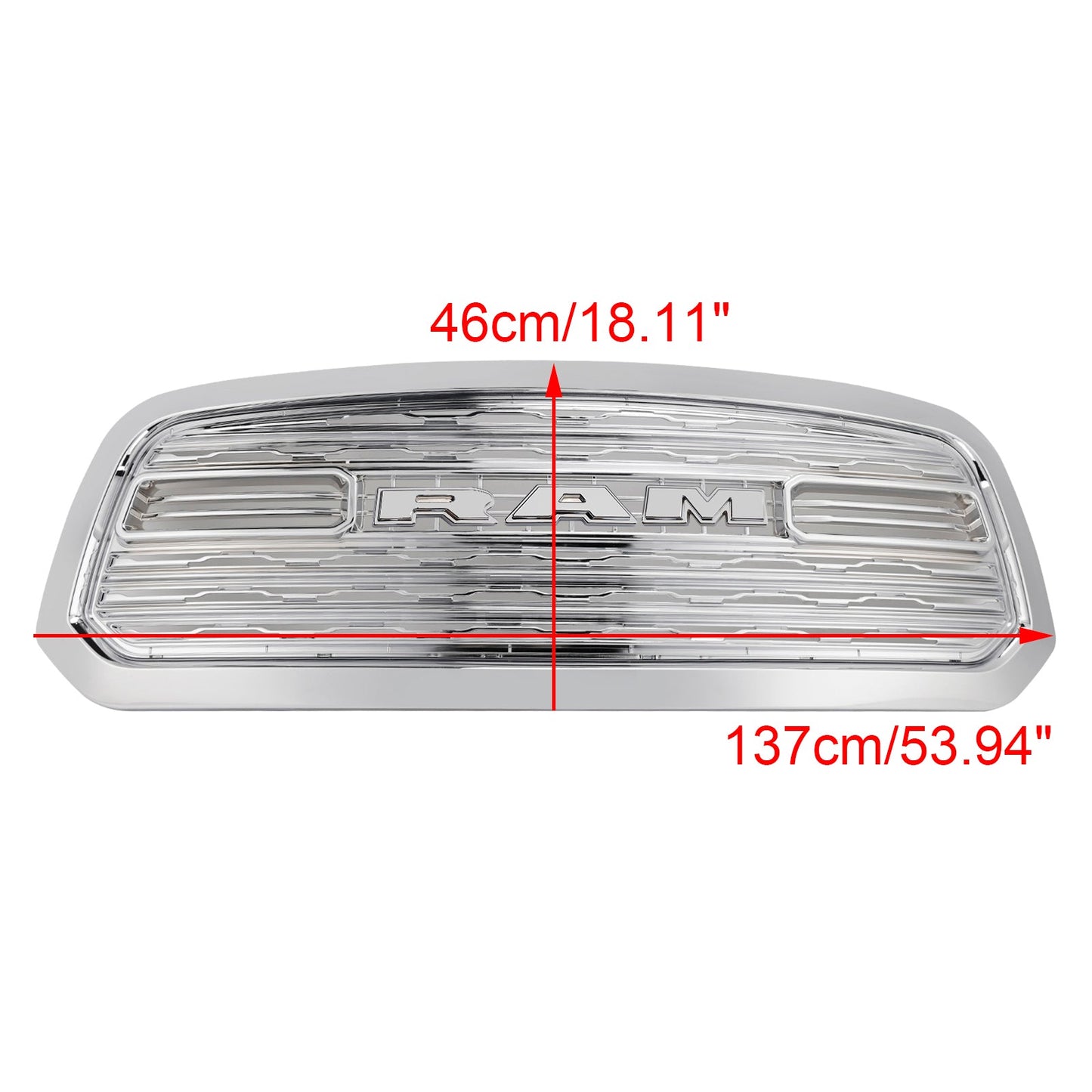 2013-2018 Ram 1500 Dodge LTD Style Chrome Front Bumper Grill