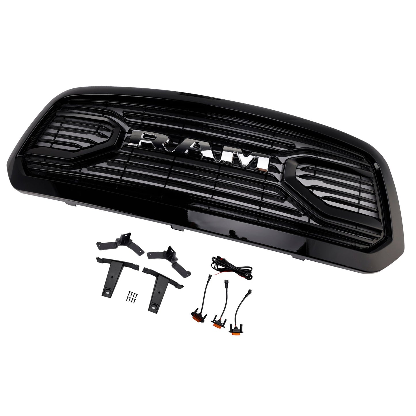 2013-2018 Ram 1500 Dodge Black Big Horn Style Front Bumper Grill