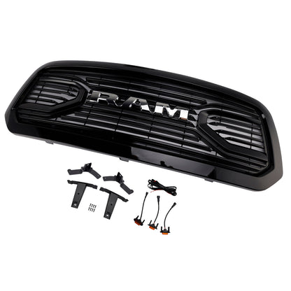 2013-2018 Ram 1500 Dodge Black Big Horn Style Front Bumper Grill