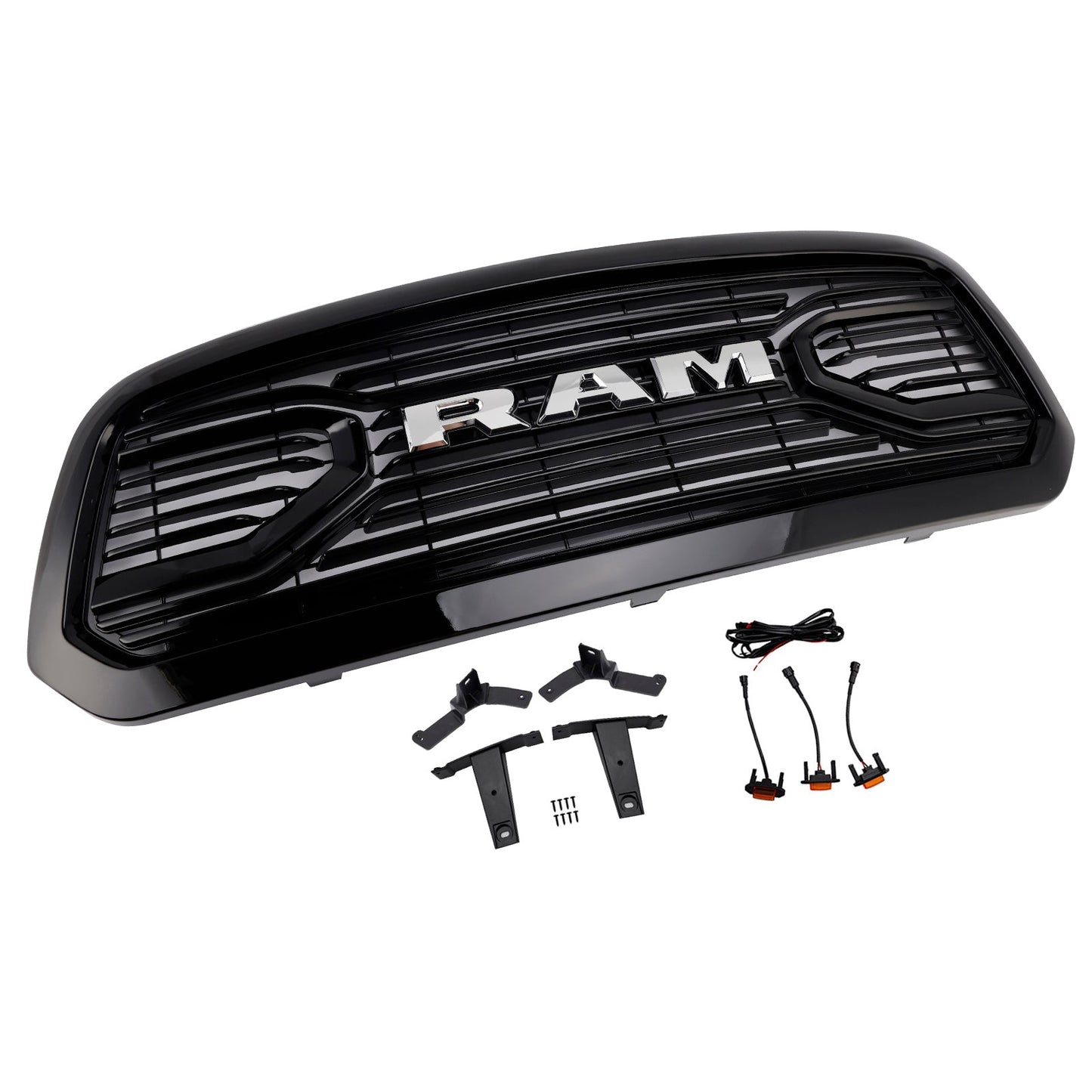 2013-2018 Ram 1500 Dodge Black Big Horn Style Front Bumper Grill