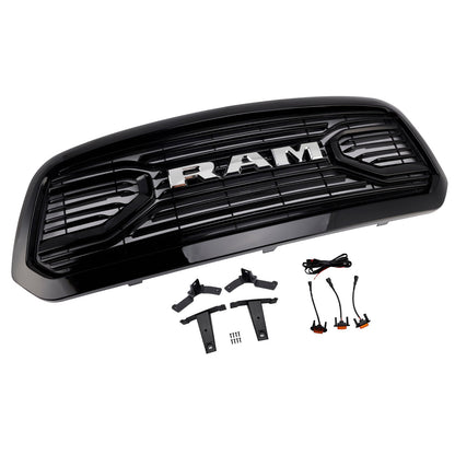 2013-2018 Ram 1500 Dodge Black Big Horn Style Front Bumper Grill