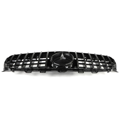 2016-2019 Mercedes Benz W213 E-Class E200 E300 E400 E43 GTR Style Grill Front Glossy Black Grille With Star Emblem