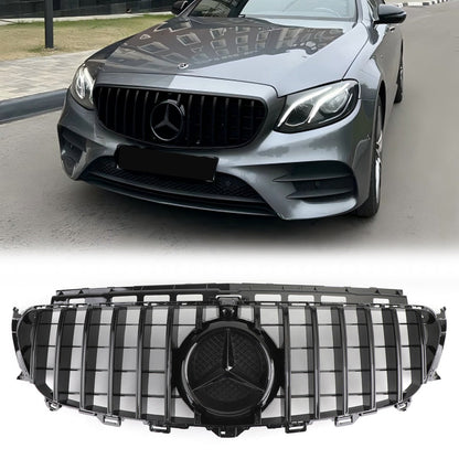 2016 2017 2018 2019 Mercedes Benz E-Class W213 Sport Front Grill Panamericana GT Style Black Grille With Star