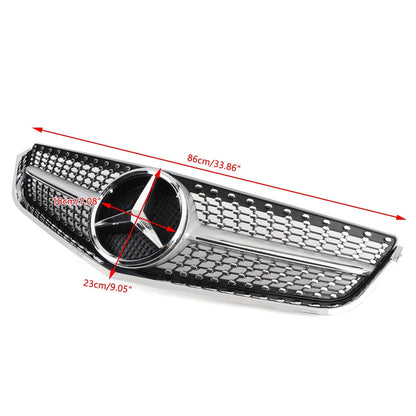 2009-2013 Mercedes Benz E-Class W207 C207 Coupe Convertible AMG Front Grill Chrome Replacement Grille