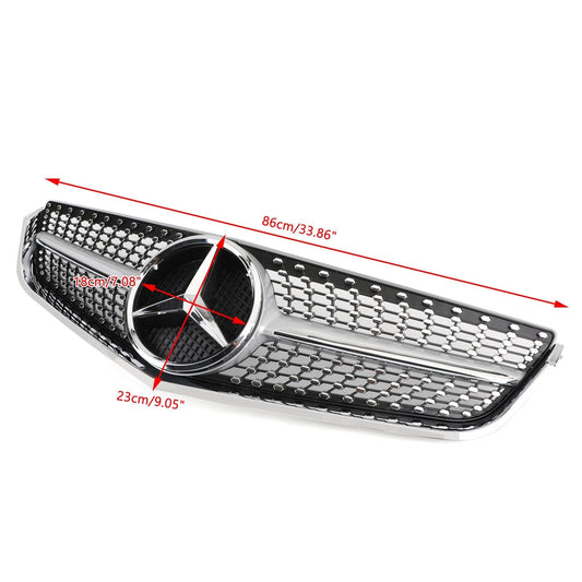 2009-2013 Mercedes Benz E-Class W207 C207 Coupe Convertible AMG Front Grill Chrome Replacement Grille