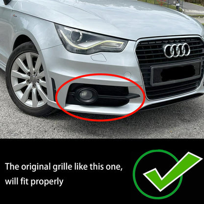 2010-2014 Audi A1 Sline 8X0807682B 2PCS Front Bumper Fog Light Grille Black Honeycomb Cover Grill