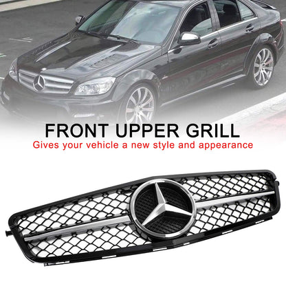 Mercedes Benz 2008-2014 C-Class W204 C250 C300 C350 Front Bumper Grill Black Replacment Grille