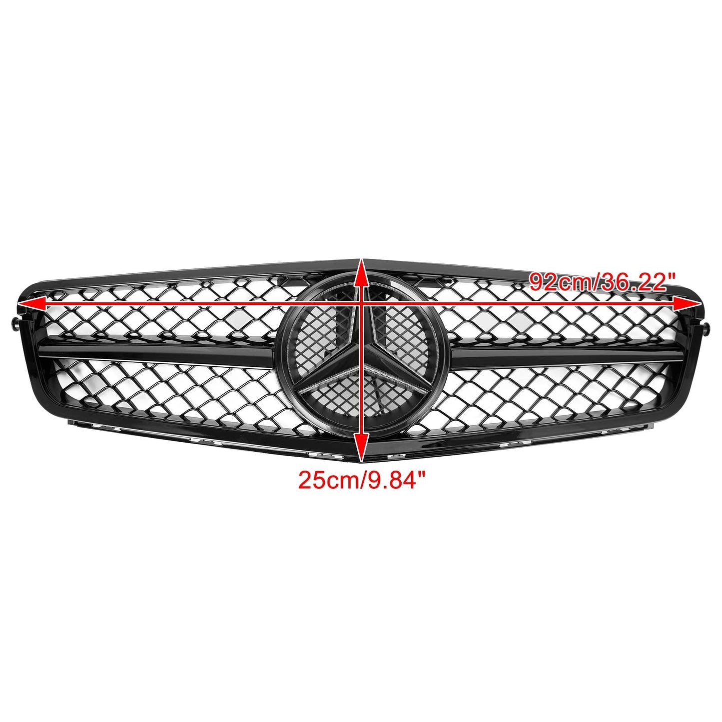 2008-2014 Benz C-Class W204 C300 C350 Front Bumper Grille Grill w/LED