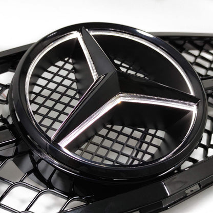2008-2014 Benz C-Class W204 C300 C350 Front Bumper Grille Grill w/LED