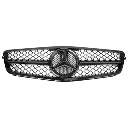 2008-2014 Benz C-Class W204 C300 C350 Front Bumper Grille Grill w/LED