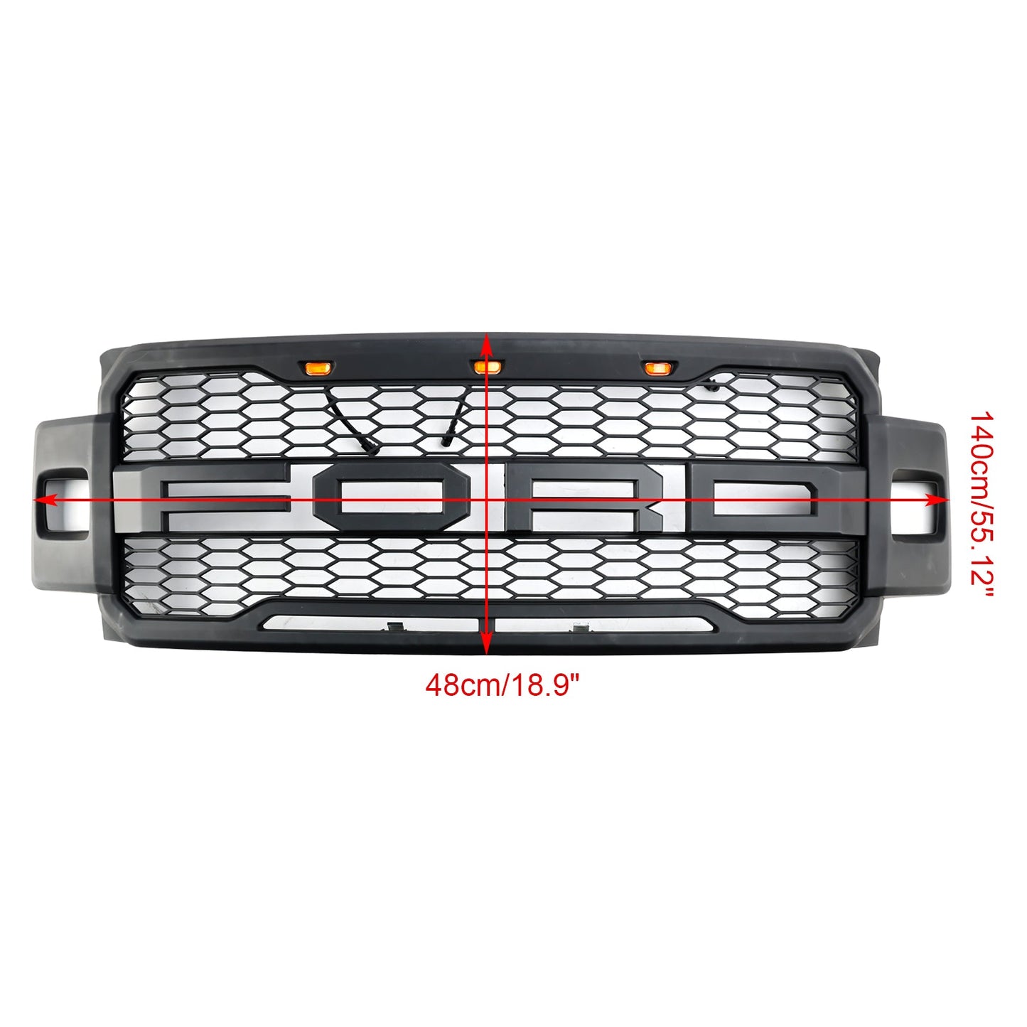 2017-2019 Ford F-250 F-350 F-450 Raptor Style Front Bumper Grill Generic