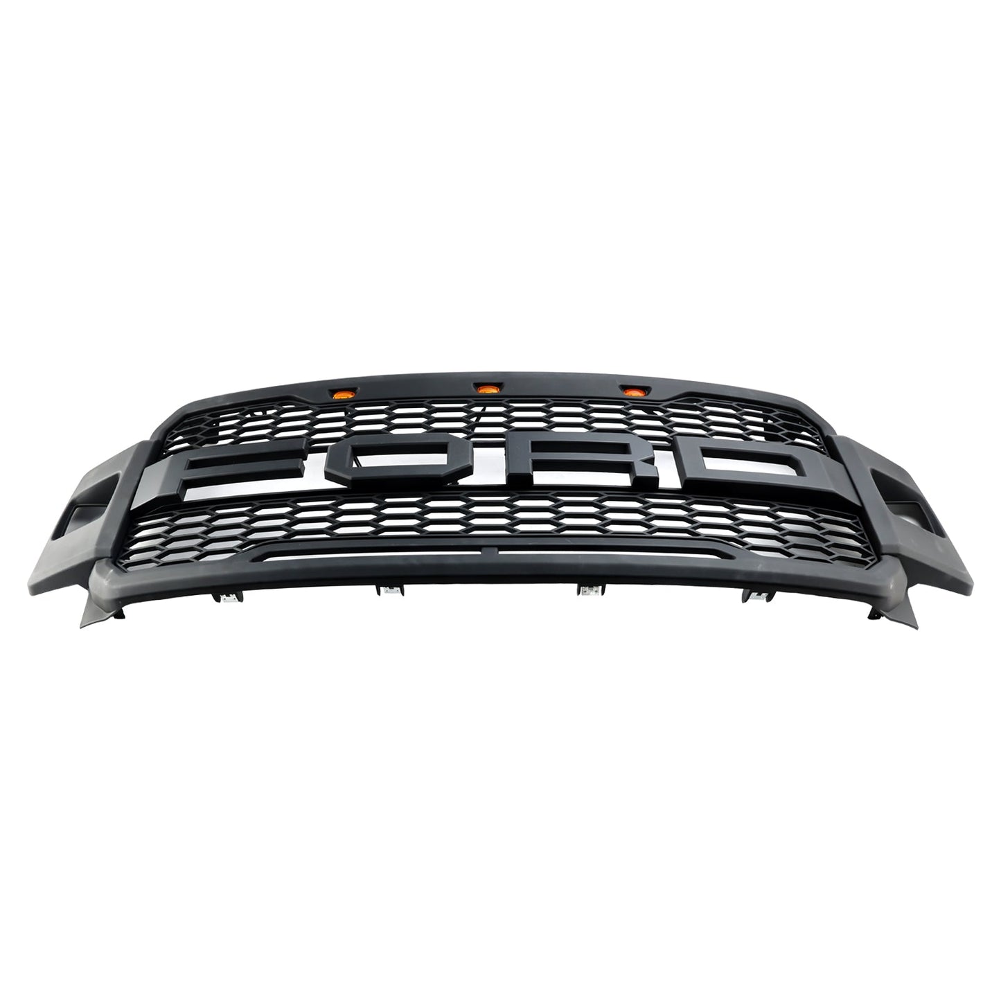 Raptor Grille For 2017-2019 Ford F250 / F350 / F450 / F550 Front Bumper Honeycomb Black Grill W/ LED & Letter