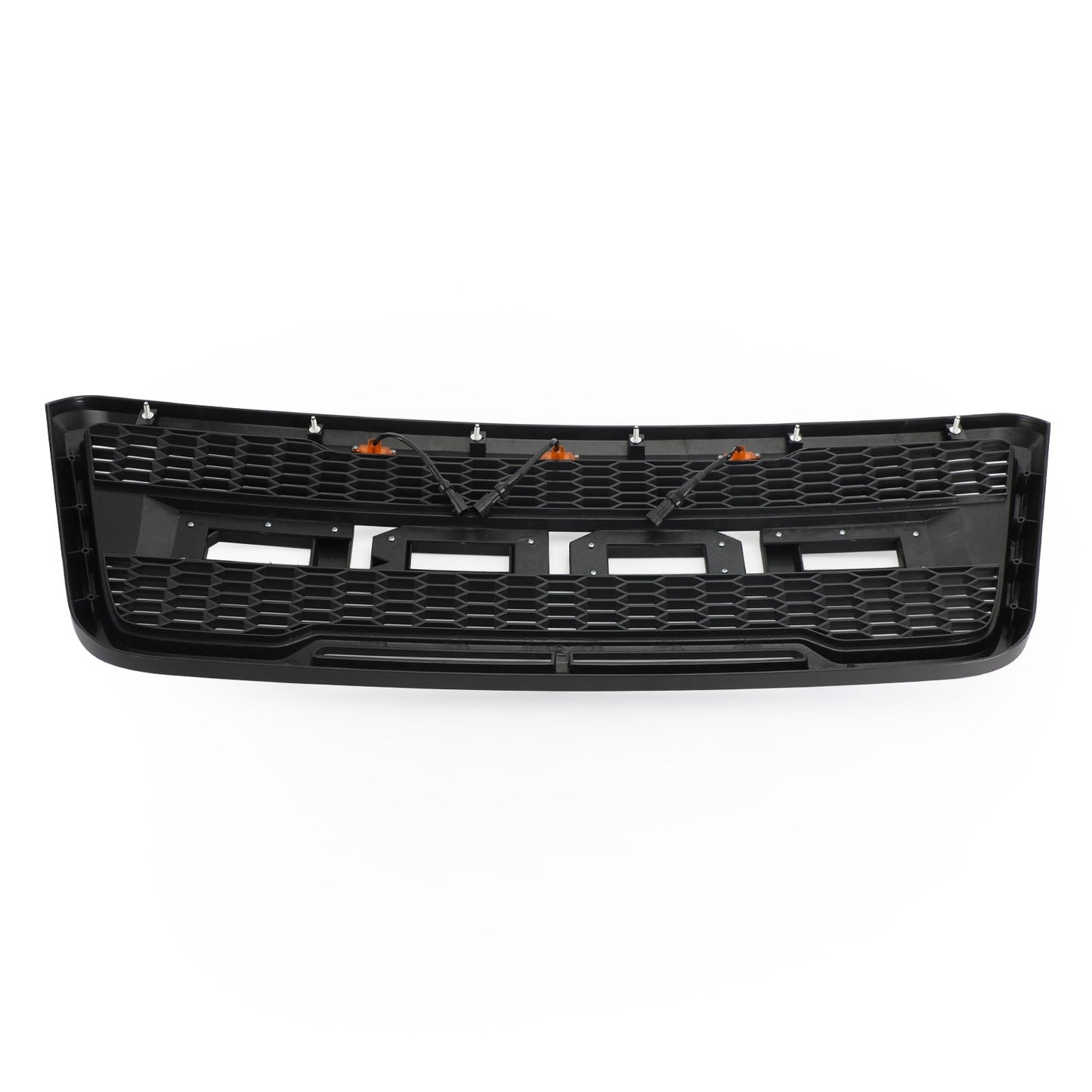 2004-2008 F150 Ford Raptor Style Black Front Mesh Black Hood Grill Grille Replacement With LED Generic