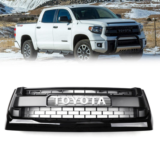 TRD PRO Style | Toyota Tundra | 2014 2015 2016 2017 2018 | Black Front Grill | Replacement Honeycomb Grille + Letter